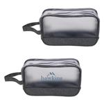 JH3872 Heathered Frost Toiletry Bag With Custom Imprint